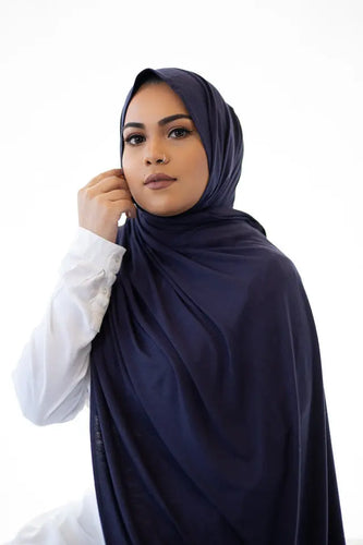 Navy Luxe Jersey Hijab Hijabimama