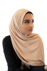 Camel Ribbed Jersey Hijab Hijabimama